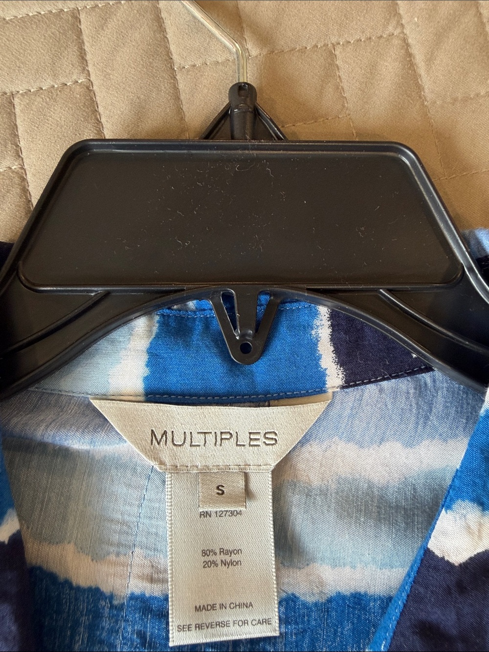 Multiples Blue Striped Button-Back Tunic - Picture 4 of 4